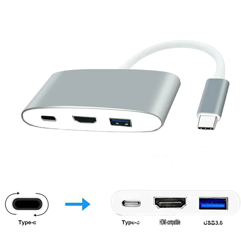 Адаптер зарядного устройства Type C USB 3 1 M HDMI совместимый с 0 поддержка F 4K для Macbook 12