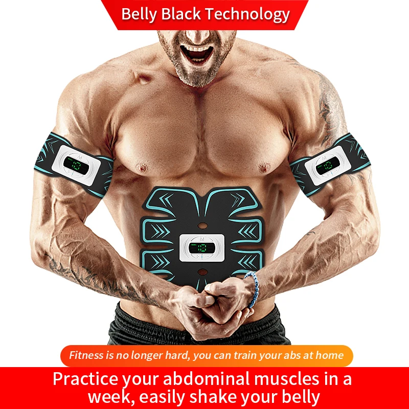 

2021 New EMS Muscle Stimulator Electric Wireless Leg Arm Belly Trainer Abdominal ABS Stimulator Body Slimming Fitness Equipment