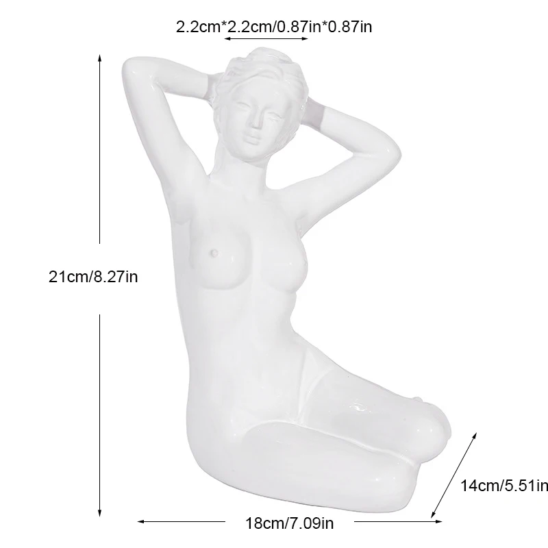 

Creative Nordic Ins Ceramics Abstract Woman Nude Flower Pot Sculpture Flower Arrangement Container Home Living Room Decor Crafts