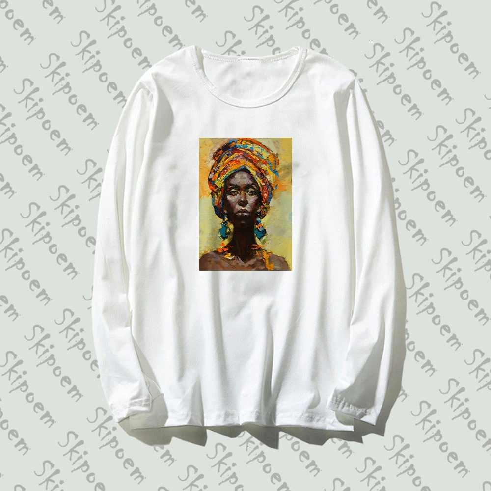 Африканская Современная Художественная футболка женская готическая Tumblr Kawaii