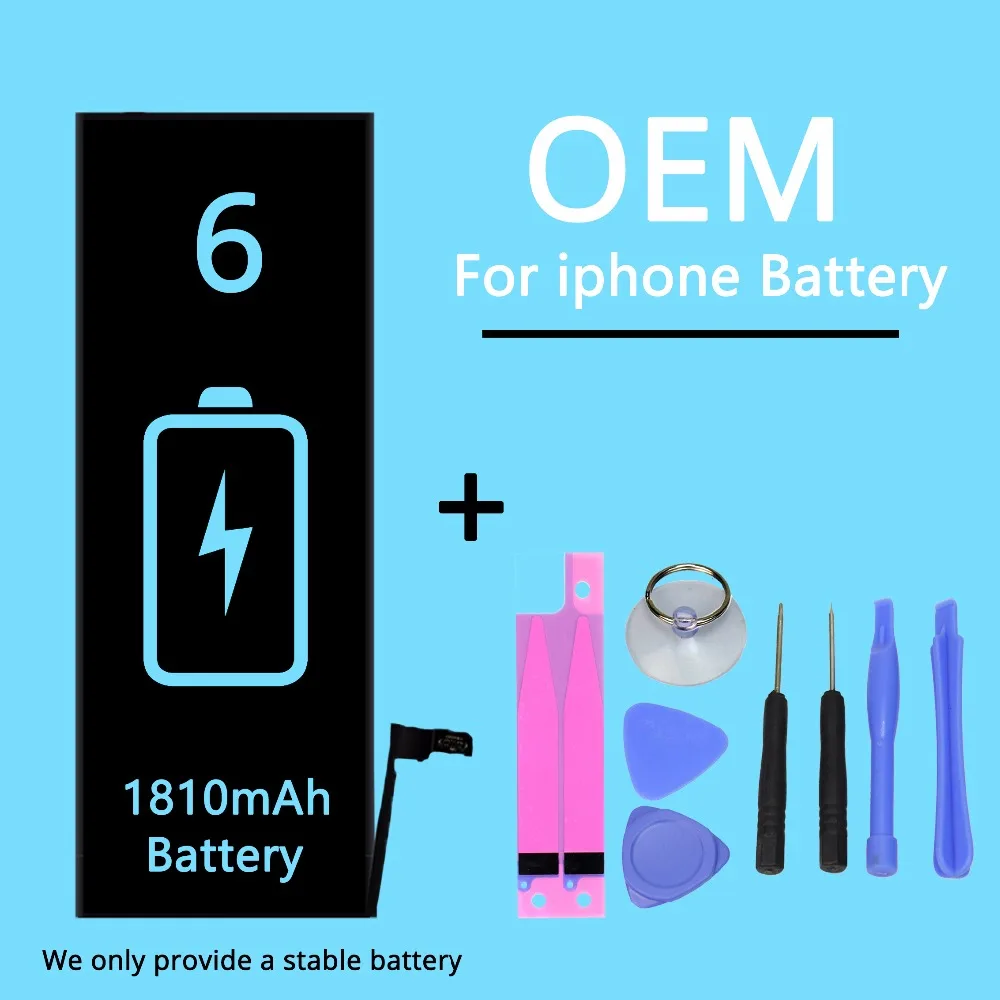 Применимо к аккумулятору iPhone6G OEM 100% новый тест аккумулятора 0 циклов подарок