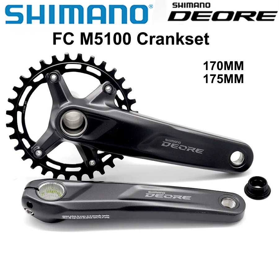 Шатун SHIMANO DEORE FC M5100 1 скорость для горного велосипеда 30T 32T 170 мм 175 | Спорт и