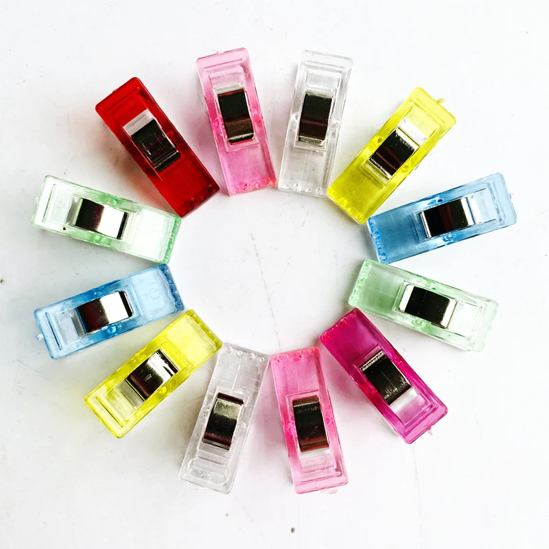 5 шт./упак. Симпатичные Красочные пластиковые зажимы с кристаллами для записной