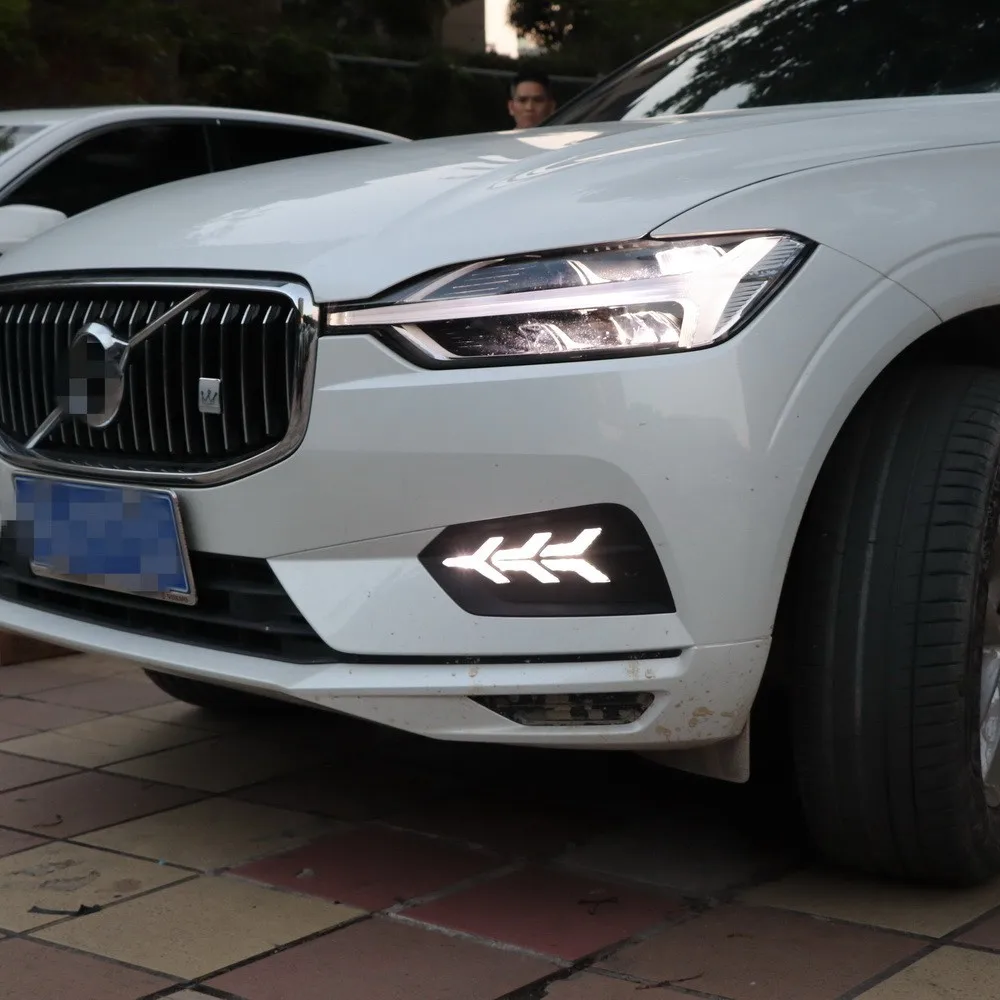 Дневные ходовые огни July King чехол для Volvo XC60 2018 + светодиодный 6000K Белый Передний