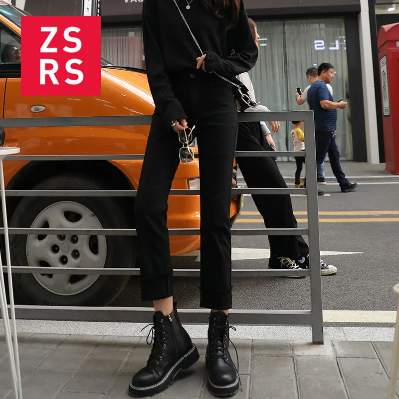 Zsrs Vintage Harem Jeans Women Blue High Waist Denim Pants Streetwear Loose Female Buttons Zipper Ladies 2020 | Женская одежда