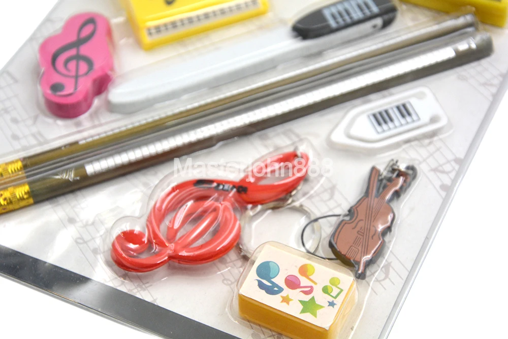 Музыкальная тема пианино музыка ноты карандаш ластик клипса харпенер брелок