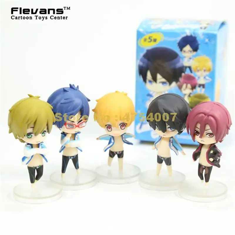 5 шт./компл. аниме бесплатно! Iwatobi swim Харука Тачибана Макото rin matsuoka фигурка героя