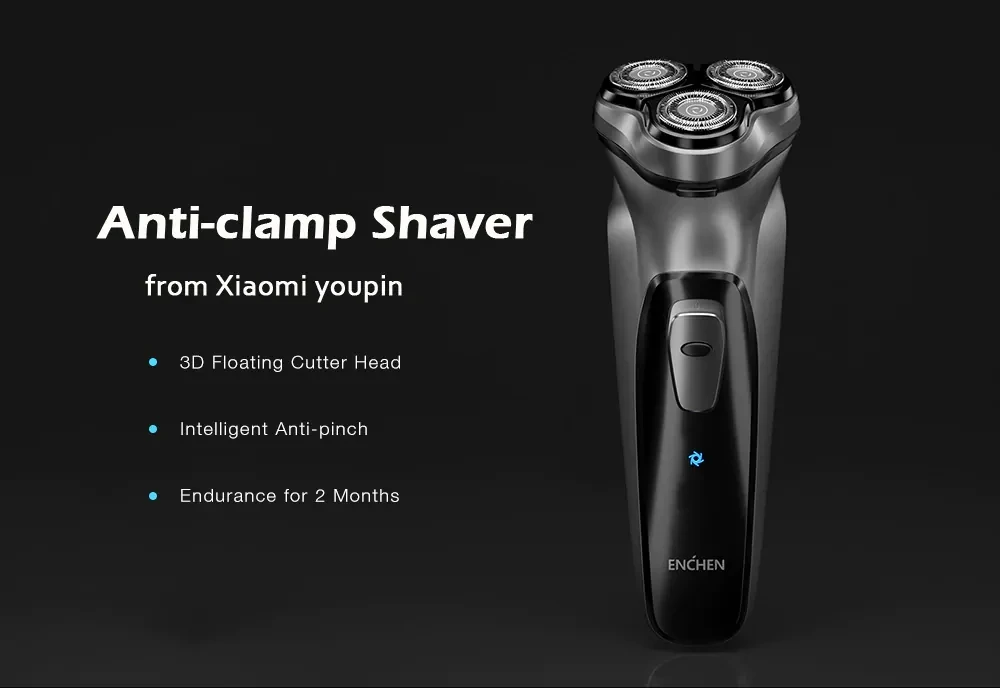 Xiaomi Mijia Enchen BlackStone 3D умная Бритва для электробритва для мужчин, моющаяся, type-C, USB перезаряжаемая бритва, машинка для бороды, подарок