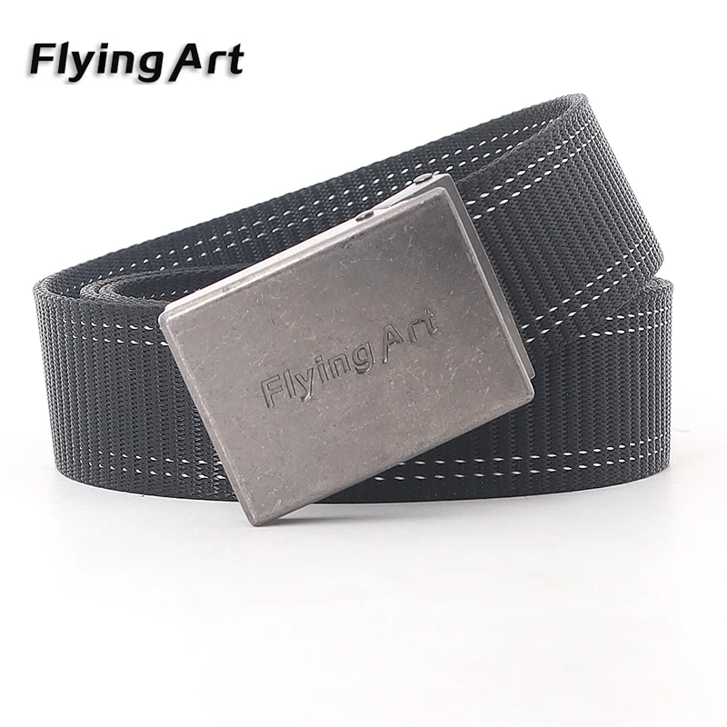 Mens Retro Metal  Buckle Waist Belts Breathable Canvas Military Fashion Unisex Jeans Accessories Army Navy Air Tactical Belt