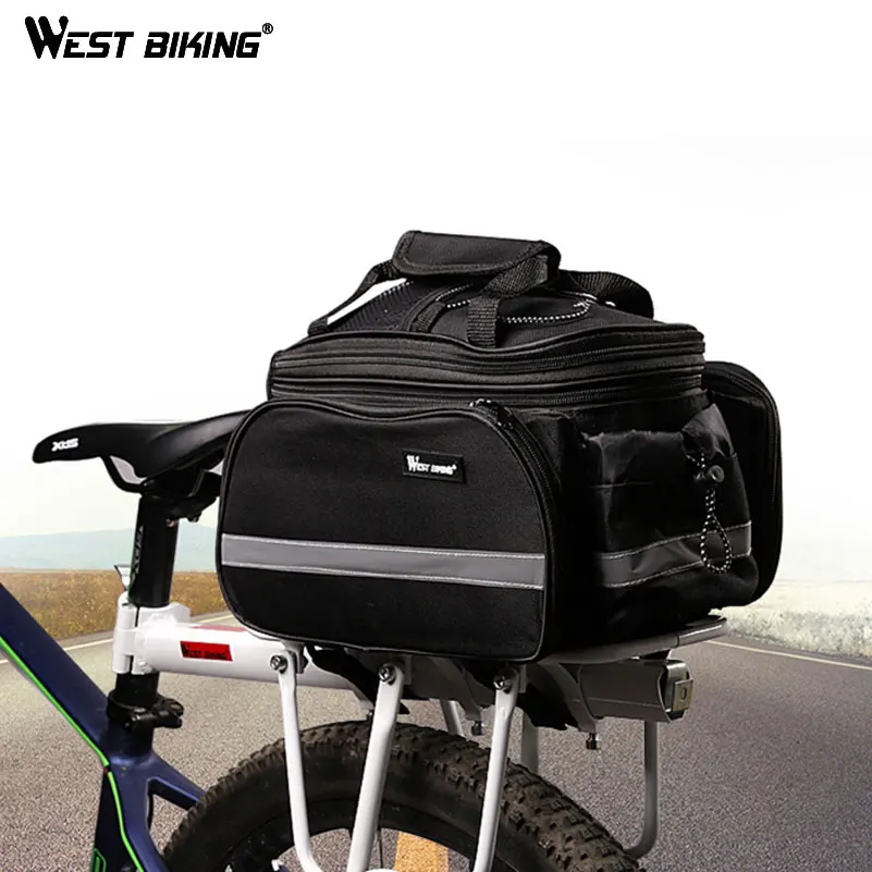 WEST BIKING велосипедная задняя стойка сумка 10-25л объем водонепроницаемый для езды на велосипеде задняя стойка для хранения багажа сумки Светоотражающие MTB велосипедная сумка