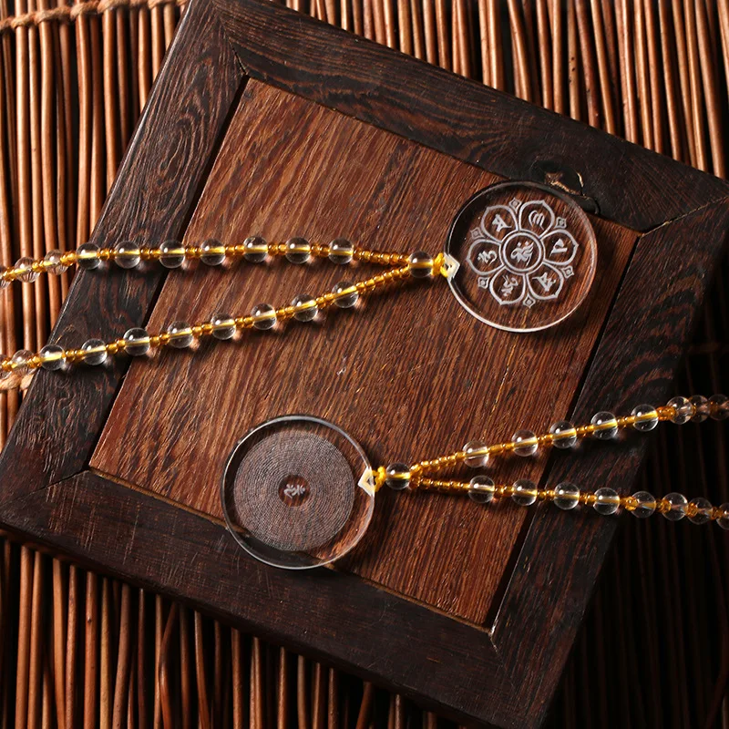 Ожерелье с подвеской Будды резной амулет на удачу ожерелье для женщин и мужчин
