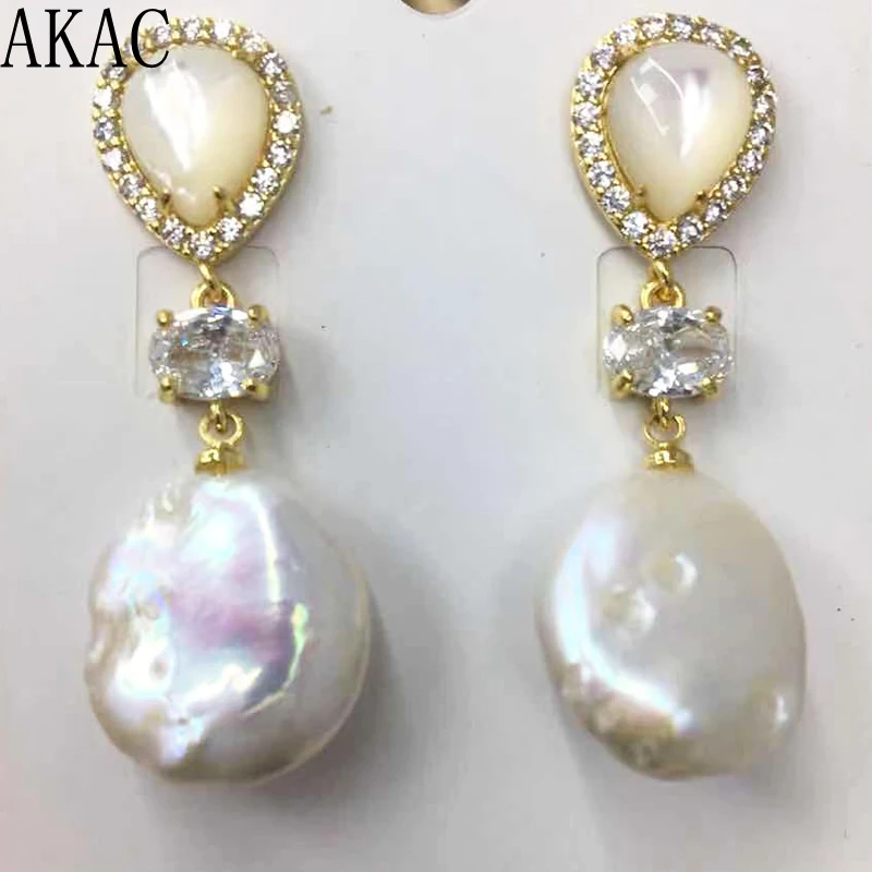 

AKAC Natural freshwater pearls earrings send randomly