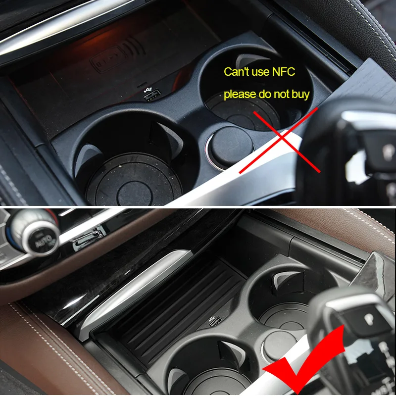 for bmw new 5 6 series g30 g38 g32 6gt 2017 2018 2019 car mobile phone wireless charger qi car accessories free global shipping
