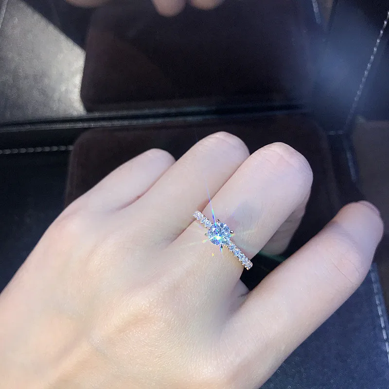 LETAPI серебряный цвет ювелирные изделия 1.5ct AAA циркон женские кольца для помолвки