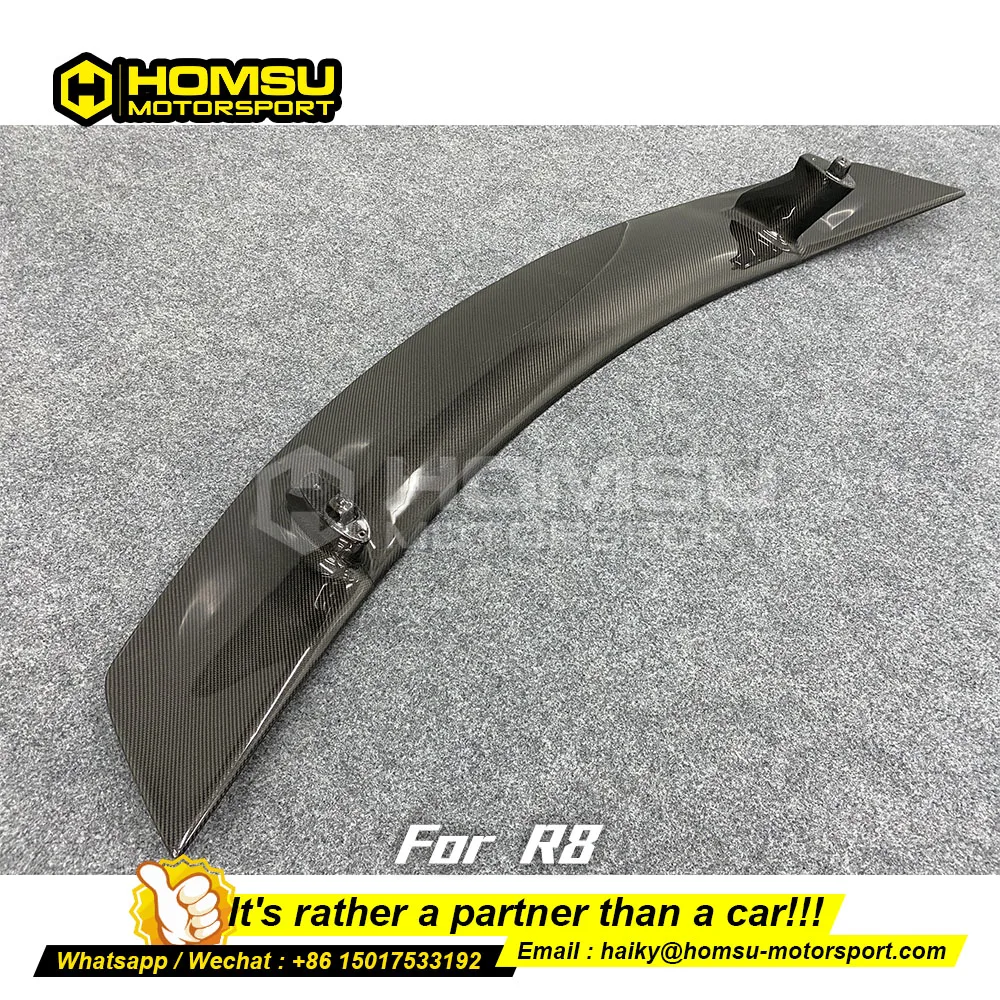 Задний спойлер для Audi i r8 из сухого углеродного волокна блестящие черные спойлеры
