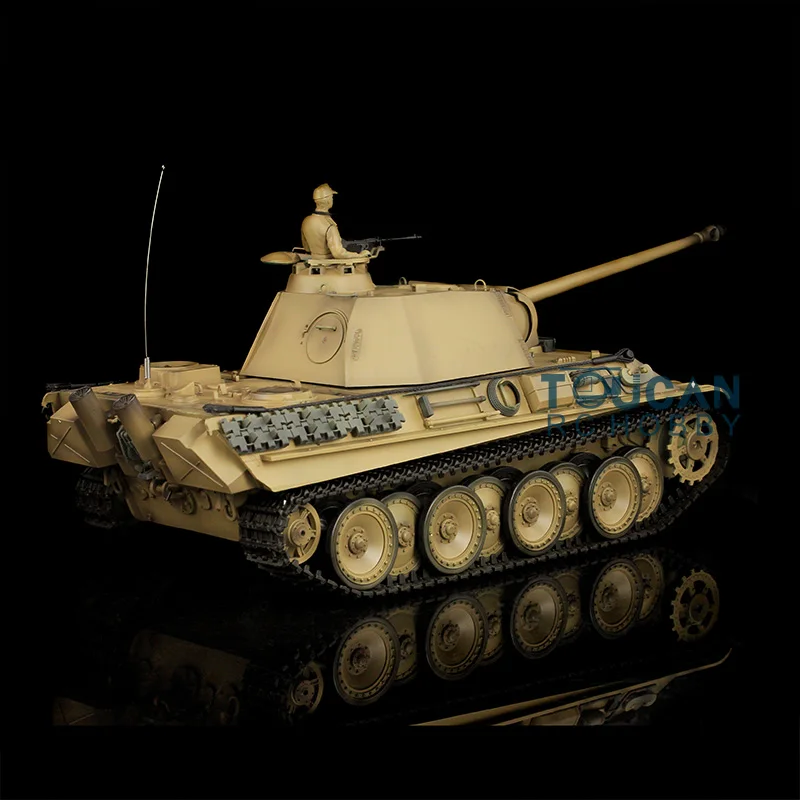 Heng Long 1/16 RC Танк RTR 7 0 Улучшенная пантера G 3879 отдача ствола 360 ° вращающаяся