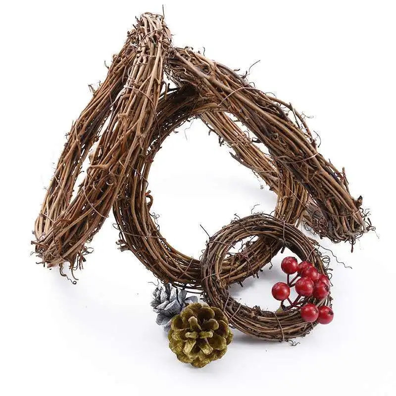 

15-30cm DIY Easter Wedding Head Flower Wreath Artificial Rattan Garland of Flower Green Leaf Hanging Decoration Vines Room Decor