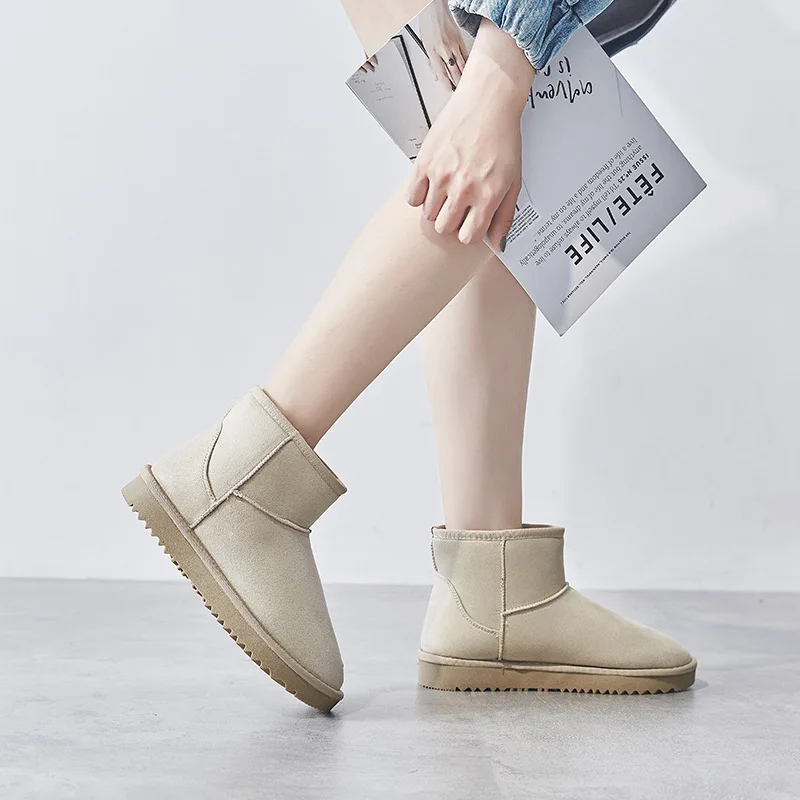 Зимние сапоги женские короткие трубы Новинка 2019 года Корейская Студенческая