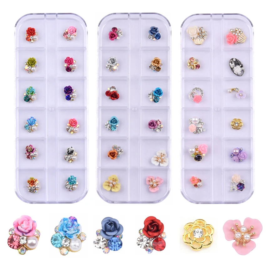 Разноцветные 3d Подвески для акриловых ногтей