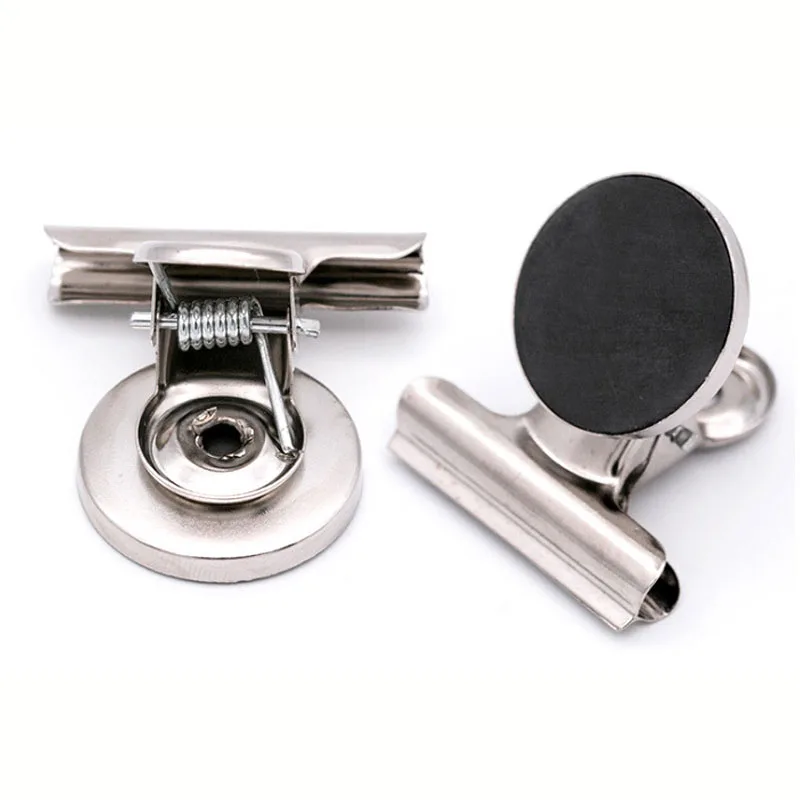 

2PCS Metal Round Refrigerator Magnetic Sticker Holder Refrigerator Wall Memo Memo Message Magnet Holder 3 sizes