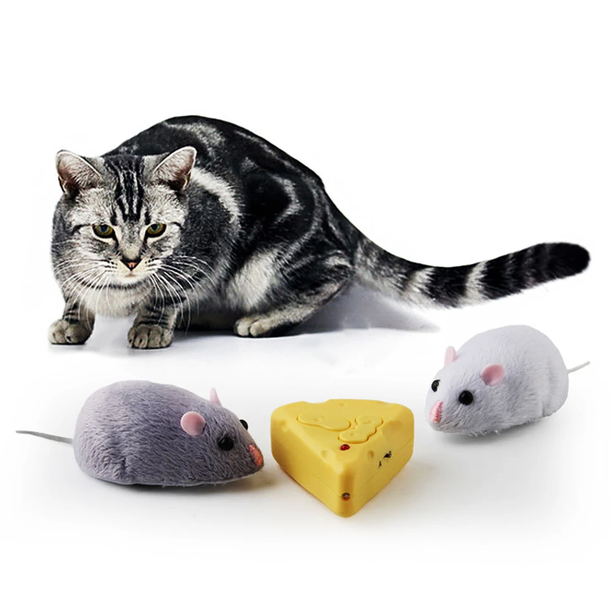 Беспроводная электронная игрушка для кошек плюшевая мышь интерактивные игрушки