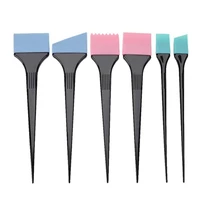 silicone hair dyeing brush tool hair coloring comb kit highlights color mixing stirrer kit for hair salon barber tool 6pcsset