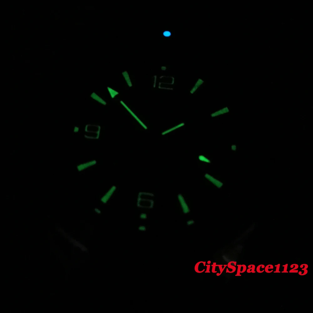 41 мм Corgeut светящийся зеленый циферблат 316 нержавеющая сталь Автоматический ход