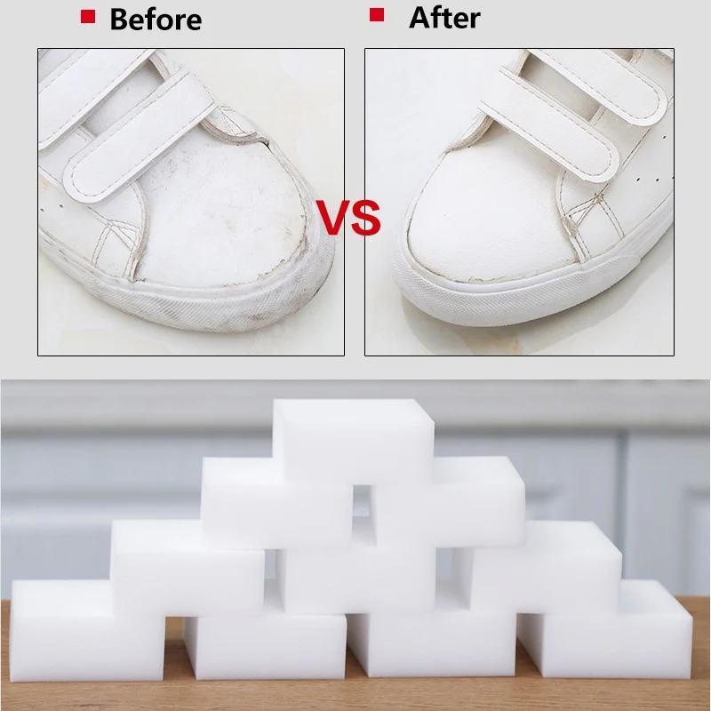 

40 Pcs Melamine sponge Compresses magic eraser rubber Shoes Kitchen Multi function Cleaning tools Quality supplier esponjas