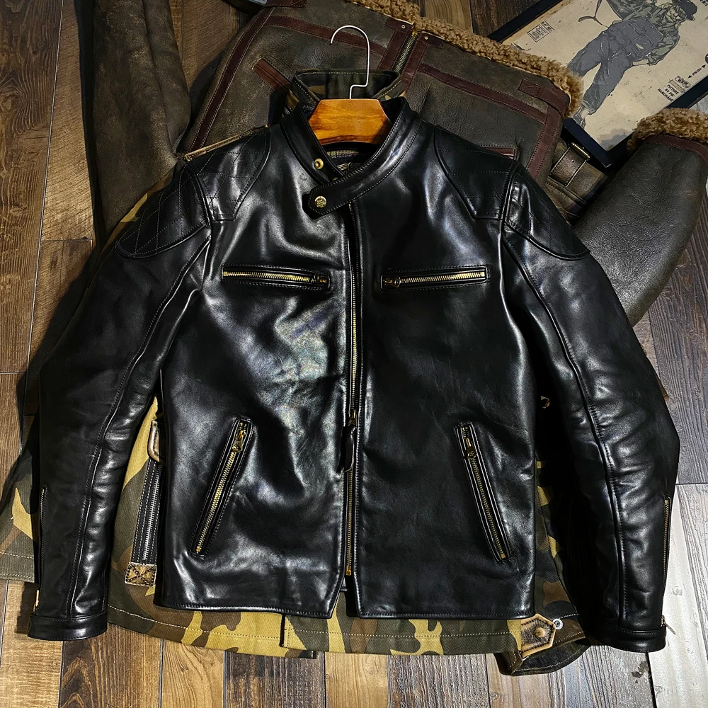 

CDJ-88 Cidu Read Description! Asian Size Super Quality Genuine Japan Horse Leather Horsehide Stylish Rider Jacket