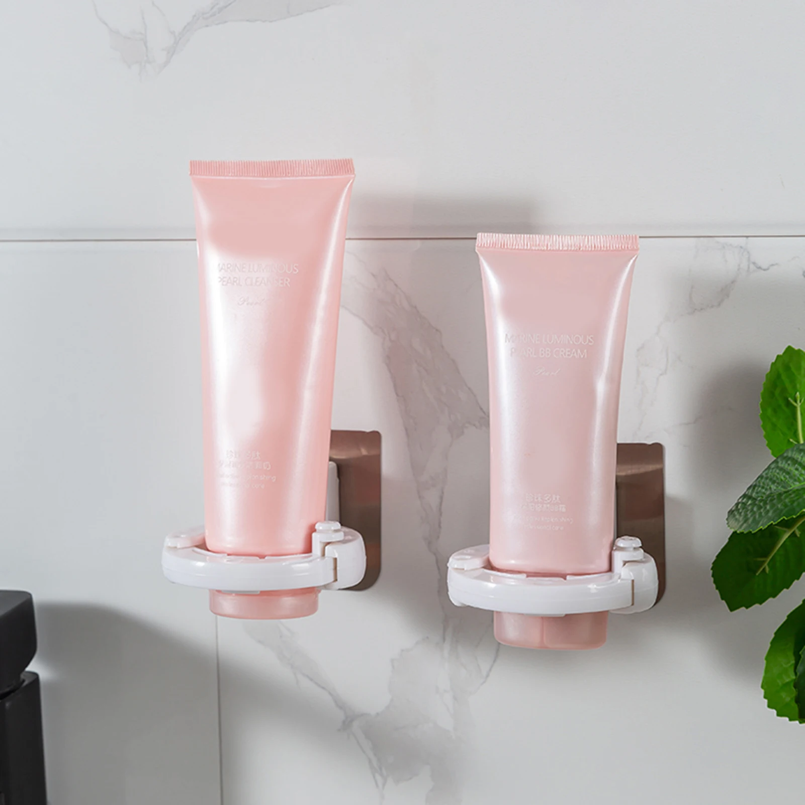 

Self-Adhesive Shampoo Bottle Shelf Shower Gel Bottle Rack Hook Bracket Bathroom Wall Type Seamless Hook LB88