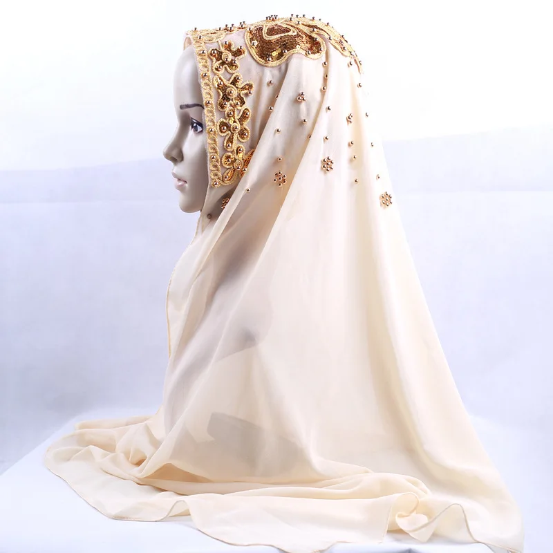 Мусульманские хиджабы роскошный хиджаб мусульманские женщины простой шифоновый