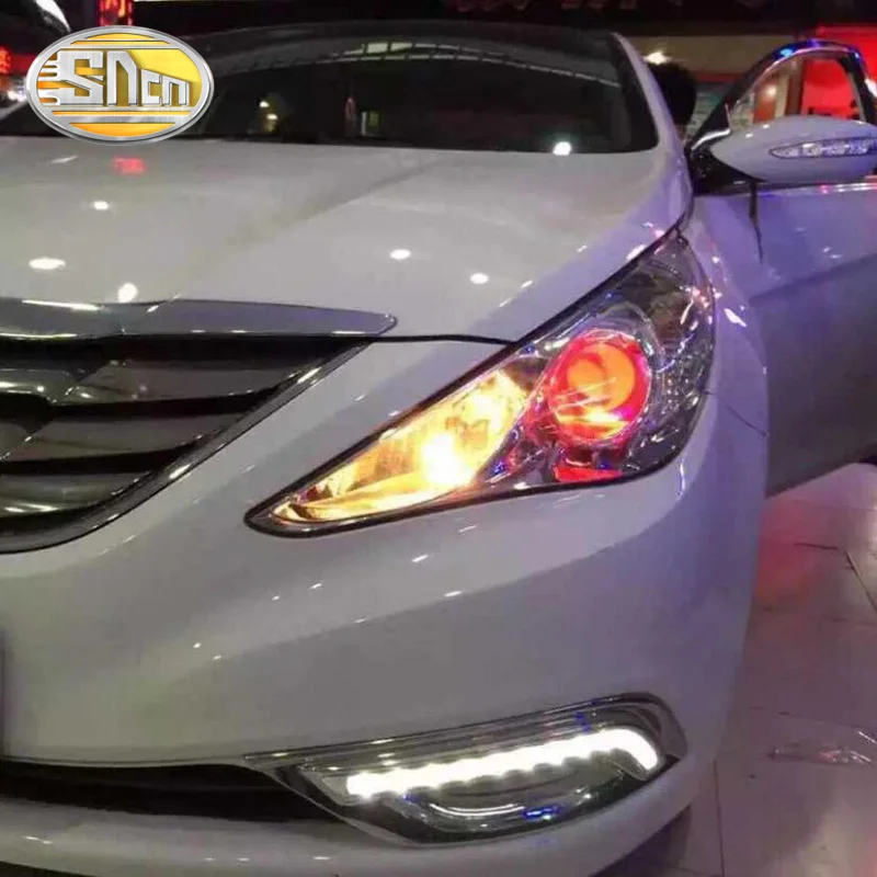 SNCN светодиодный дневные ходовые огни светильник для Hyundai Sonata 2011 2012 2013 2014 желтый