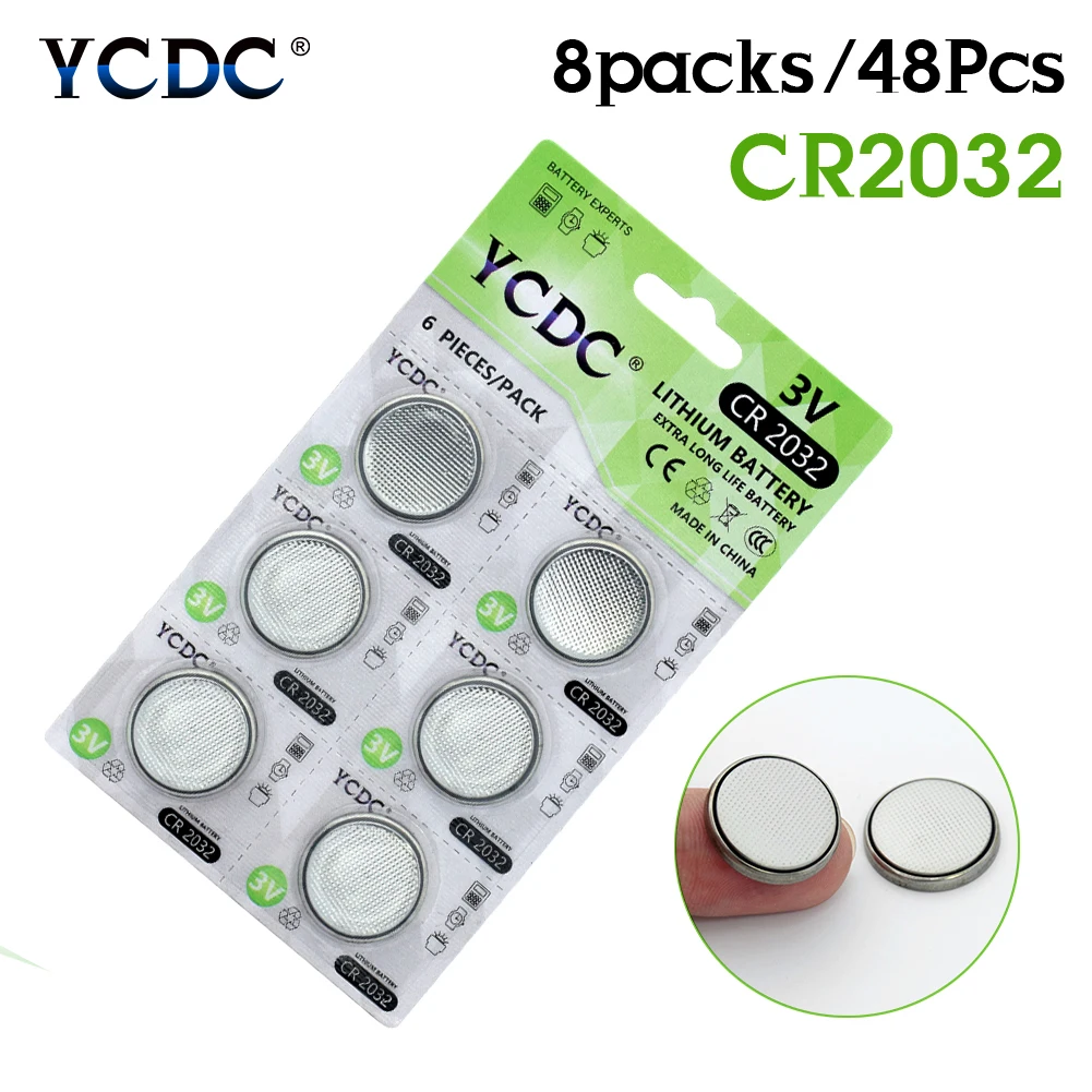 2020 Новые 3V 48 шт. CR2032 CR 2032 BR2032 DL2032 ECR2032 плоский круглый аккумулятор литий ионный