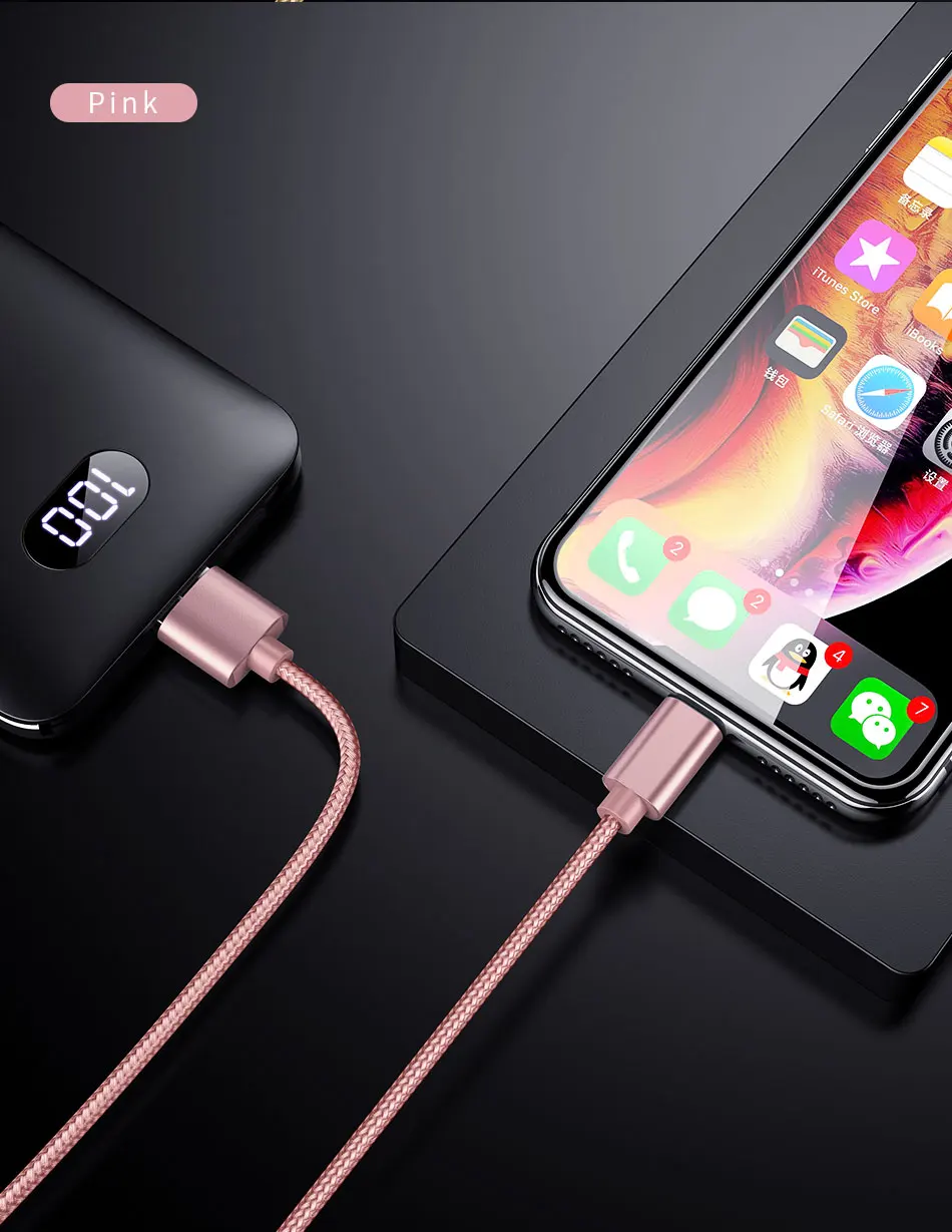 ROCK USB кабель для iPhone 11 Max Pro XR Xs X 7 8 Plus 6 6S 5 usb кабель для зарядки и синхронизации данных для iPad iOS кабель для зарядки мобильных телефонов