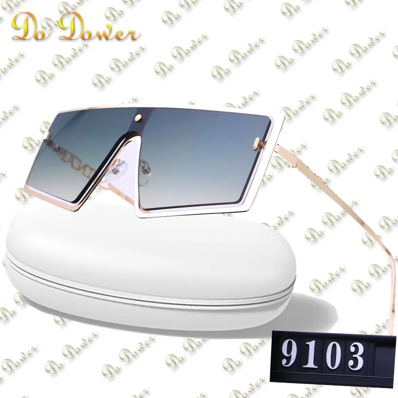 

2022 New Luxury Brand Men's Sunglasses Metal Conjoined Big Box Classic Personality Fashion Ladies Driving Trend Sunglasses UV400
