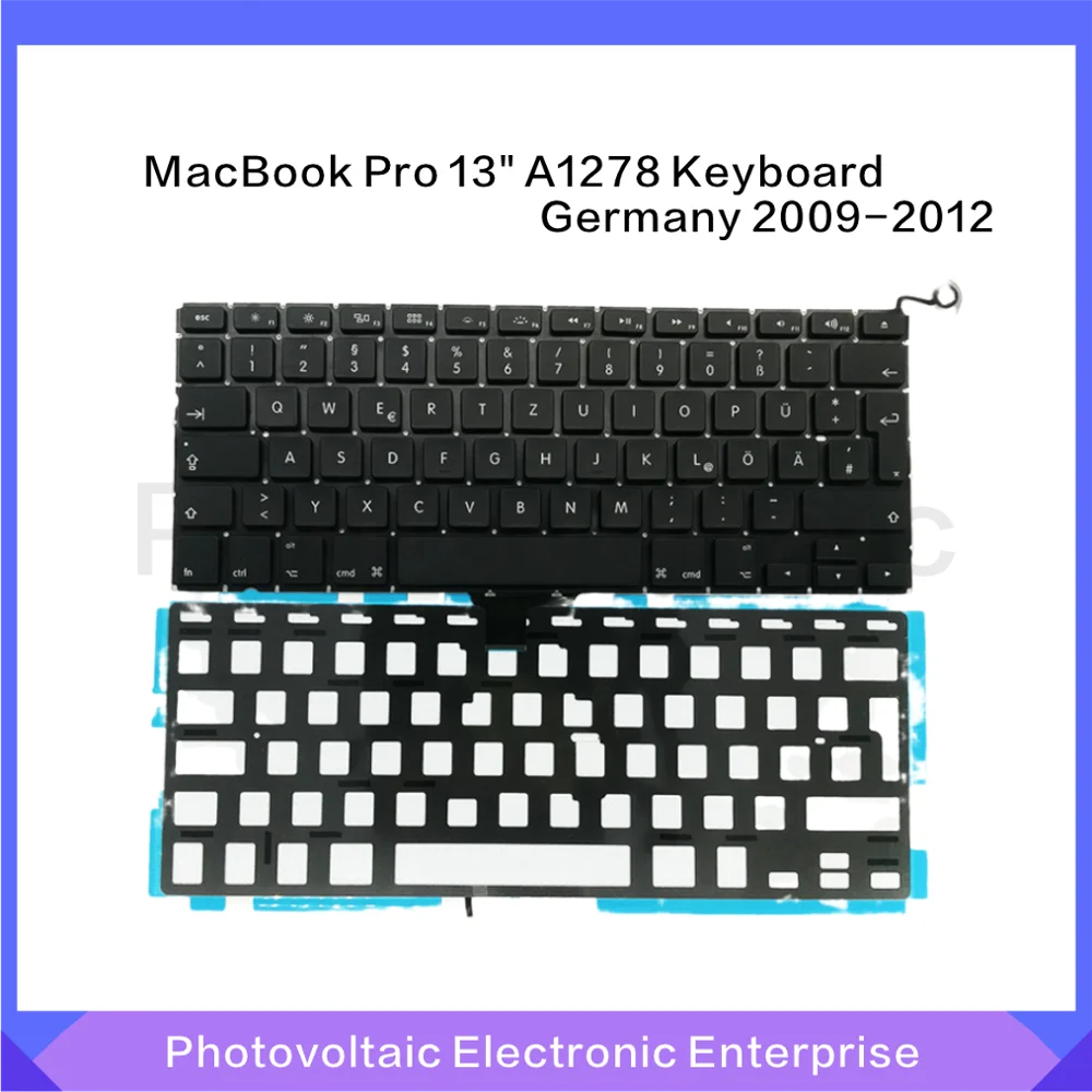 Новая немецкая клавиатура с подсветкой для MacBook Pro 13 &quotA1278 2009 2012 лет|Клавиатуры