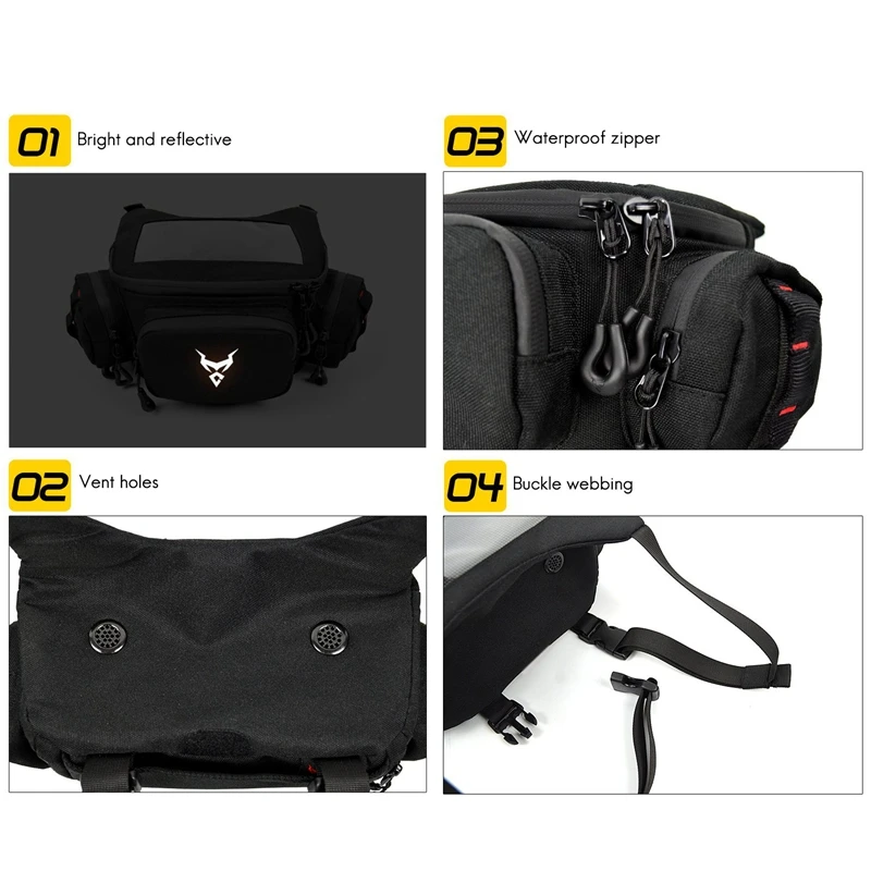 

MOTOCENTRIC Motorcycle Tank Bag Oxford Saddle Motorbike Bag Universal for Honda Yamaha Suzuki Kawasaki for Outdoor