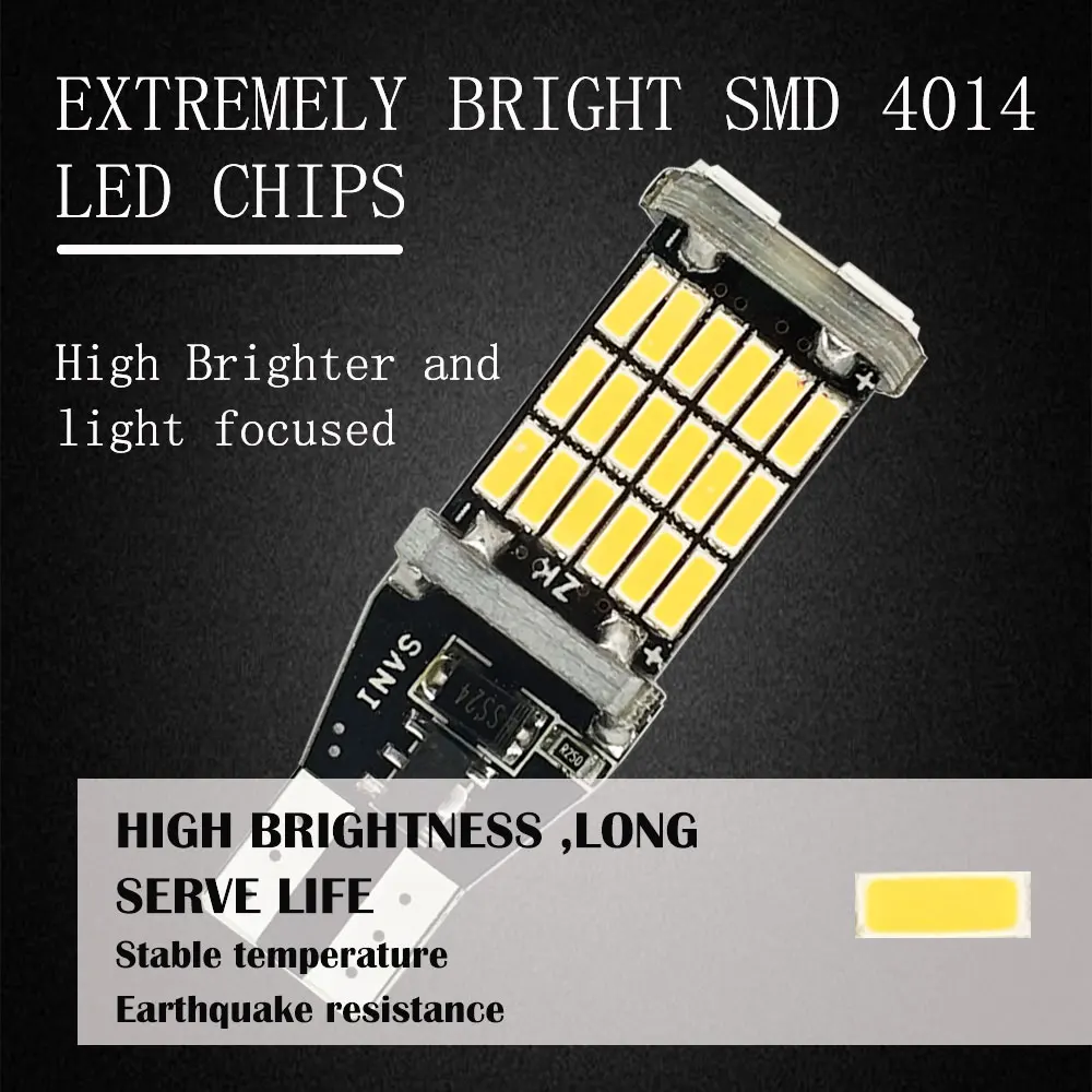 921 912 T15 светодиодный 45SMD 4014 Canbus лампы без ошибок для резервные фары заднего хода