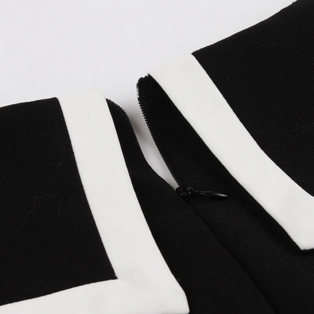 Wipalo/черное модное элегантное женское платье с матросским воротником и