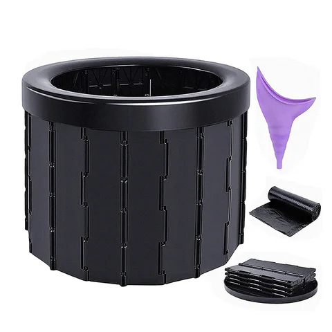 Портативный складной туалет из ABS-пластика для кемпинга, путешествий - изображение