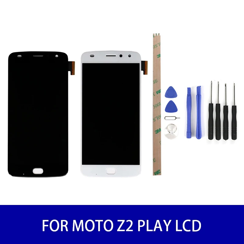 Для Motolora Moto Z2 Play ЖК-дисплей сенсорный экран панель дигитайзер сборка Запасные