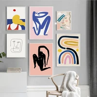 wall art canvas painting colorful painting abstract girl face body nordic posters and prints wall pictures for living room decor