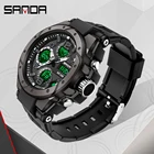 Часы наручные SANDA мужские электронные в стиле милитари, спортивные водонепроницаемые Топ Shock, роскошные Цифровые, 2021