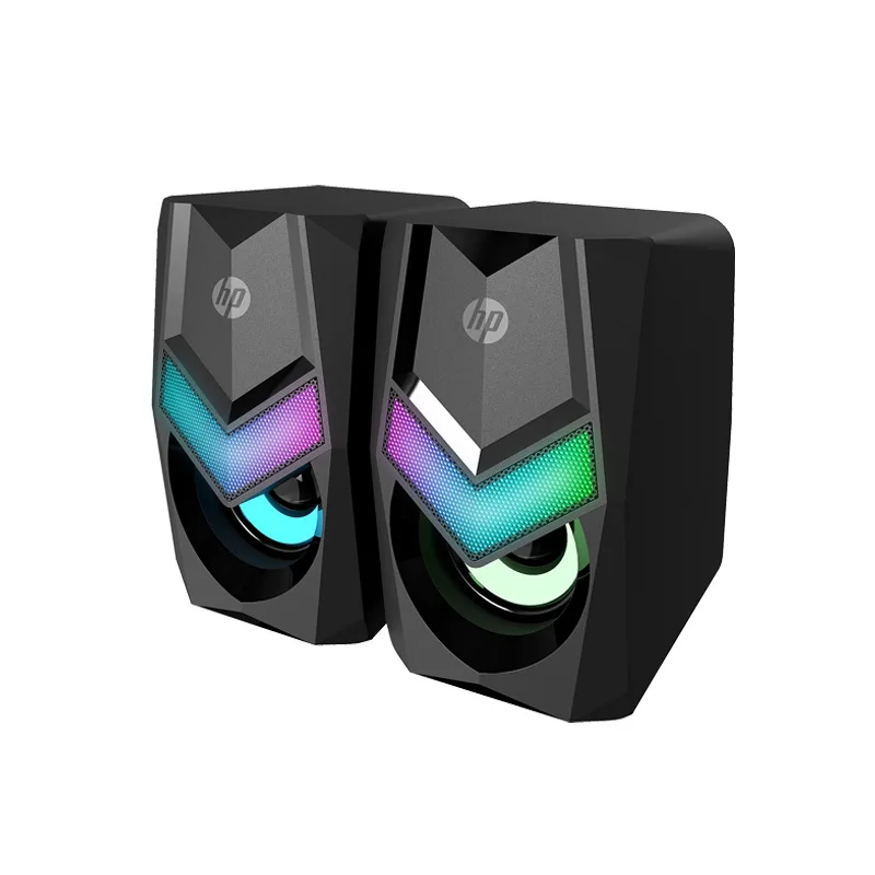 

Suitable for HP DHE-6000 wired computer 2.0 audio home desktop RGB luminous usb speaker