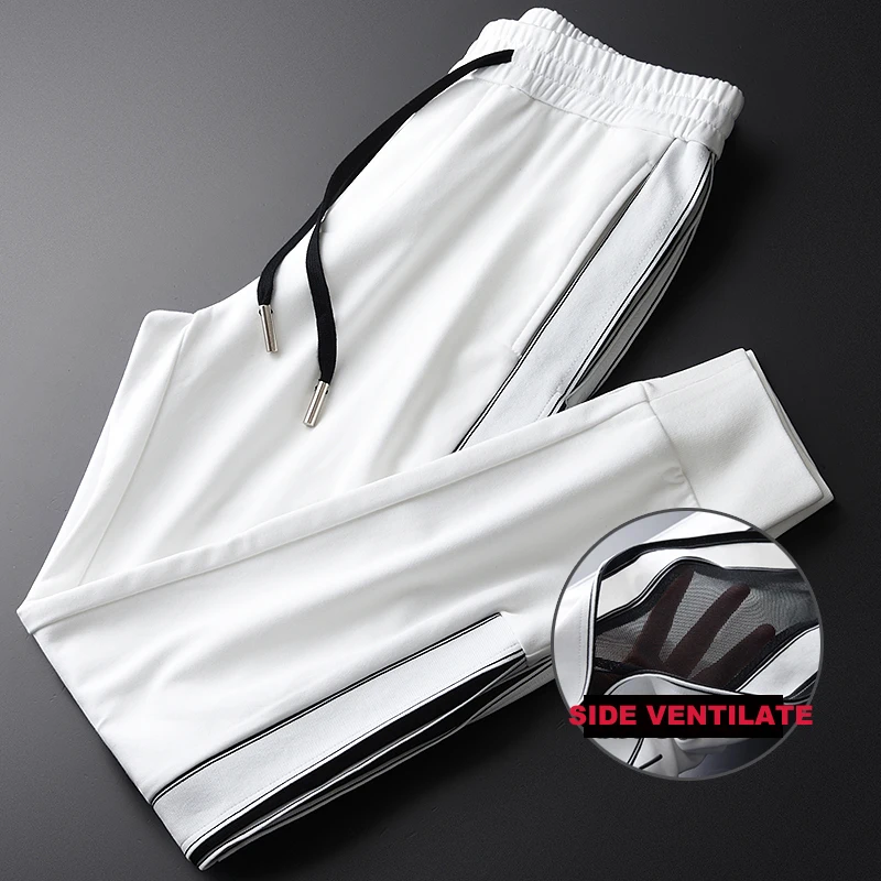 

Mignlu Man Pants Luxury Side Ventilate Design Sport Men Casual Pants Plus Size 4xl Hight Quality Slim Fit Mens Trousers