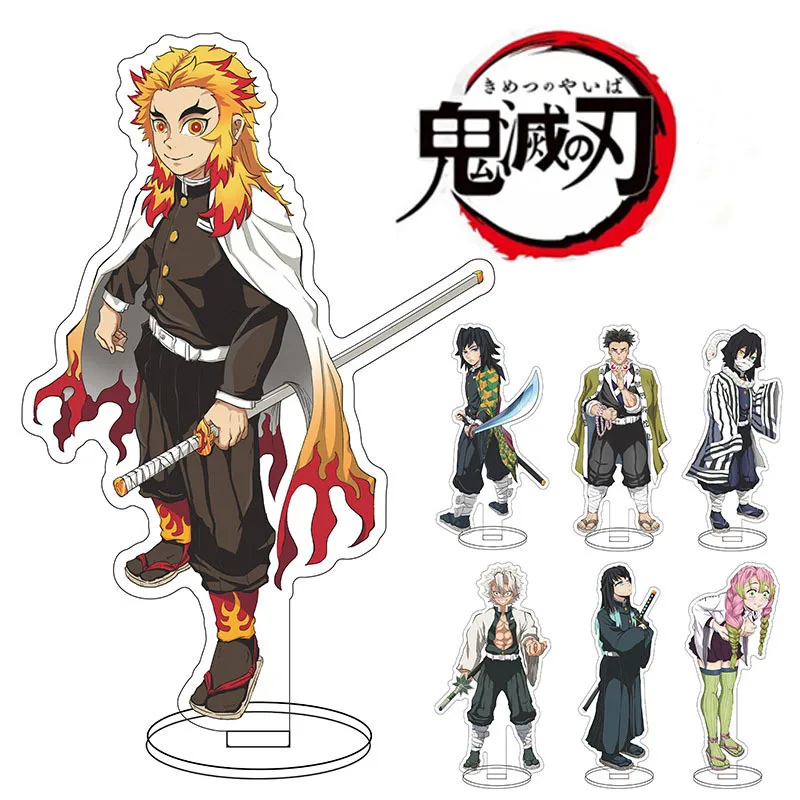 

2021 Anime Demon Slayer Kamado Tanjirou Kamado Nezuko Agatsuma Zenitsu Animation Peripheral Standing Card 16cm Acrylic models