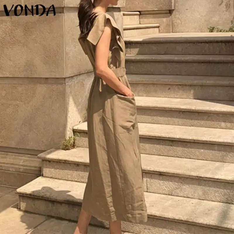 Платье VONDA женское повседневное длинное с оборками вечервечерние богемный