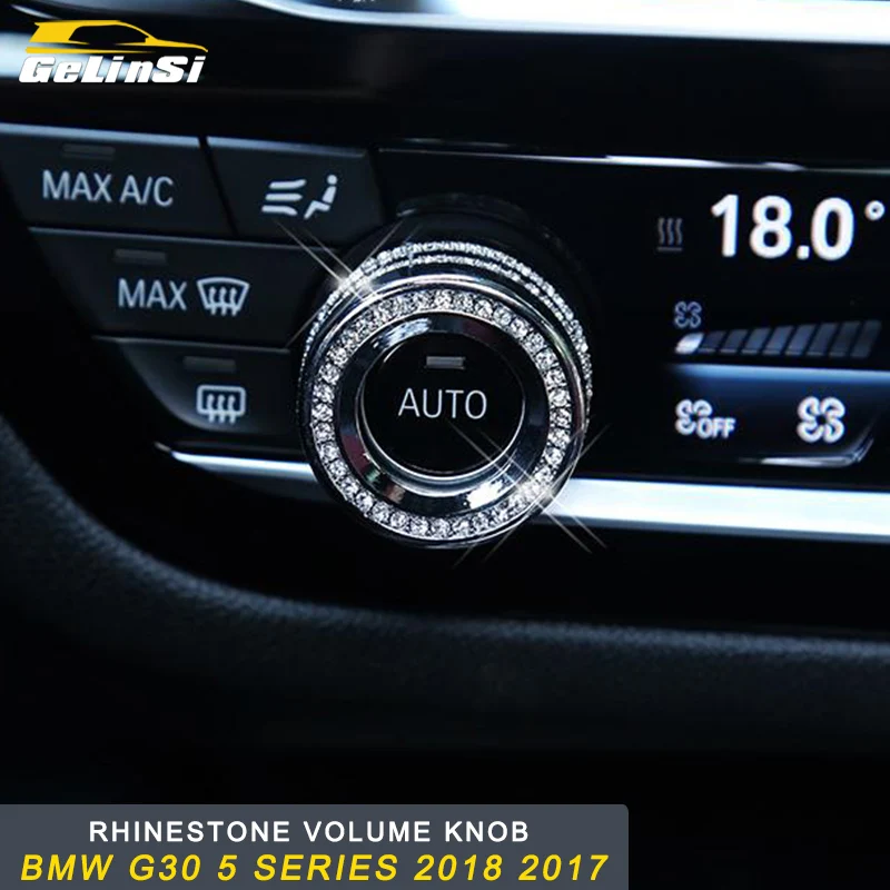 GELINSI для BMW G30 5 серия 2018 2017 Авто горный хрусталь регулятор громкости круг кольцо