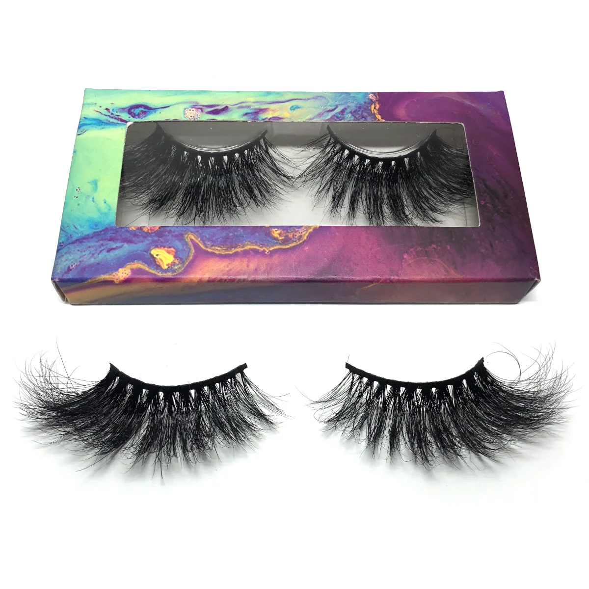 

Factory wholesale price 25mm 3d mink eyelashes real siberian mink cruelty free fluffy 25mm eyelashes vendors