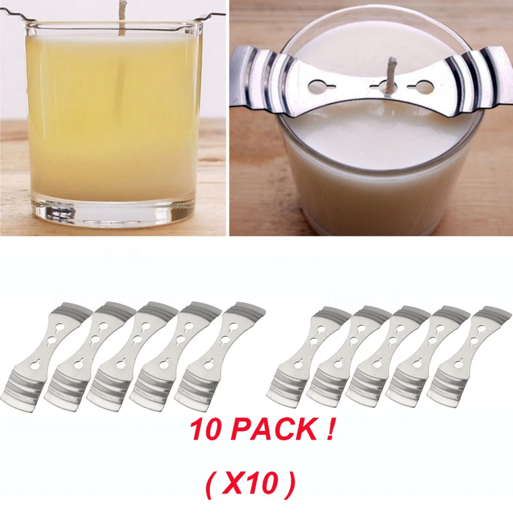 

10pcs Bend Metal Candle Wick Centering Device for Candle Cup